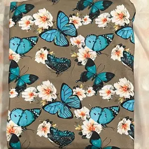 1/2 yard of  Double Brushed Poly , butterfly Fabric , make clothes