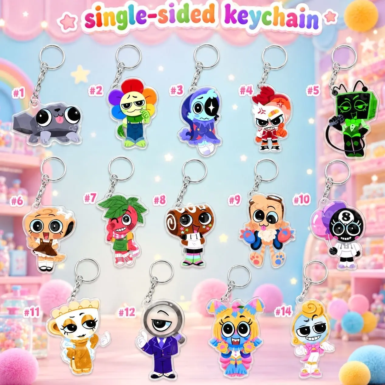 Toon Keychains | Pebble, Dandy, Astro, Shrimpo, Vee, Shelly, Sprout, Cosmo, Goob, Toodles, Teagan, Rodger, Yatta, Glisten