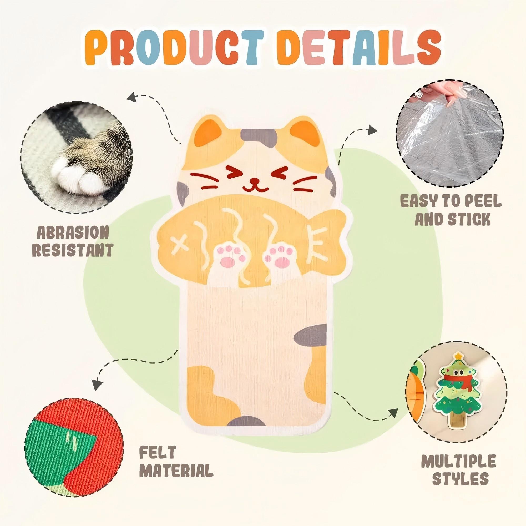 Buy 1 Get Free Toy Mouse Wall Mounted Cat Scratching Board Thickened Durable Wear Resistant Furniture Protector For Walls Sofas Cabinets Doors Glass Cat Tree Tower Scratcher For Kittens And Adult Cats