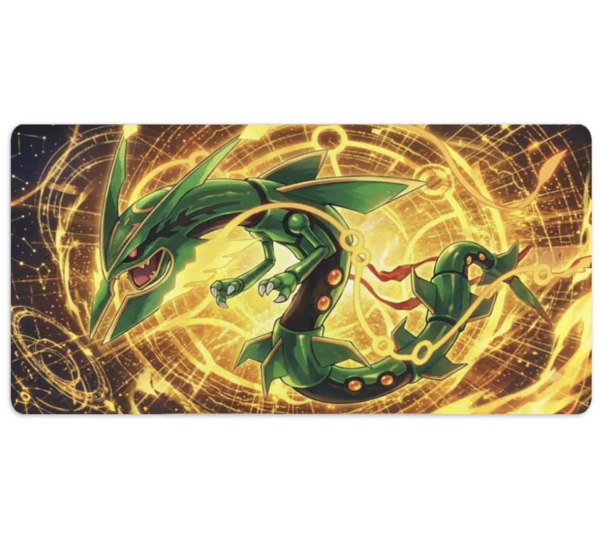 Rayquaza Mouse Pad | Desk Mat, Watercolor Art Dark Aesthetic Mat, Anime Mouse Pad, Desk Mat, pc accessories.