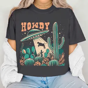 Howdy Spaceship Graphic Tee Orange Version