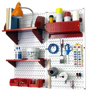 Craft & Hobby Pegboard Organizer Kit - White Pegboard with Accessories