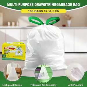 Ultra Strong 13 Gallon Trash Bags, Tall Kitchen Trash Bags 13 Gallon Size, Resist Leaks, Punctures, and Rips