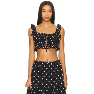 WeWoreWhat x REVOLVE Double Tie Top in Black Multi