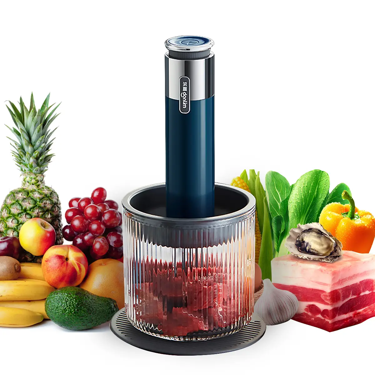 Mini Electric Food Processor - 4 Cup Chopper with USB Charging, Efficient Chopping for Vegetables, Onion, Garlic, Salad, Baby Food, Fruit, Nuts, Stai