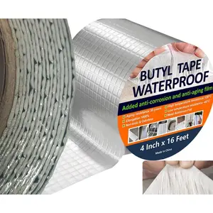 Butyl  Tape, 4" x 16'  Foil Sealant Tape for Leak-Proof Patching of Windows, Glass, , Pipes,RV Roof & EPDM Roofs -