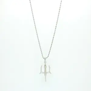 Trident Pedant - White gold