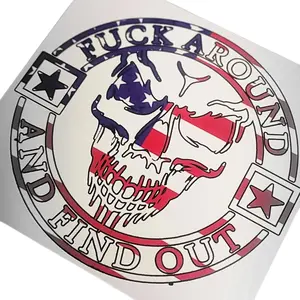 F@*k around and find out Sticker - Patriotic American Flag Design - Durable & High-Quality Material - Easy to Install for Notebook & Surface