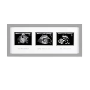 Triple Sonogram Pregnancy Keepsake Photo Frame
