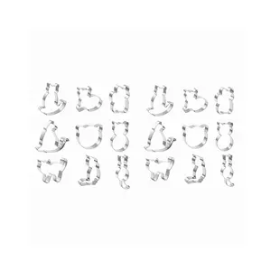 2 Sets 9-Piece Cute Cat-Shaped Cookie Cutters, Stainless Steel Mini Sandwich Cutter, Perfect for Baking, Icing, and Holiday Decorations