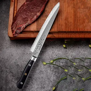 TUSKBLADE Hammer-Finished Gyuto – 9Cr18MoV Core with Ebony Handle