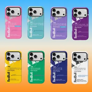 Red Bull Night Shift Edition Phone Case Ombre Gradient Pastel Compatible with iPhone 11, 12, 13, 14, 15, 16, 17 – check our available sizes