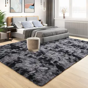 Tie dye plush carpet, super soft and fluffy, suitable for large living room/ bedroom dual scenes, 4x6 to 8x10 feet full-size, essential for home decoration rugs living room area cloud