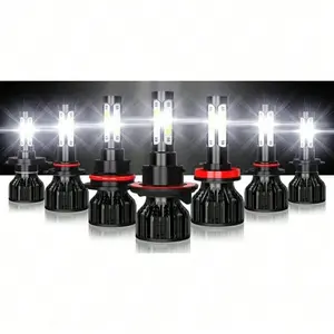 9005-H11 & HB3 Powersport Bulbs 66000LM Super Bright, 6500K Cool White 9005 Bulbs with Fan, 60000+ Hrs, IP68, Easy Plug-N-Play, Driving Fog Spot Light, Pack of 4