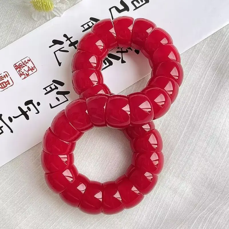 Cinnabar red pig large intestine (depth