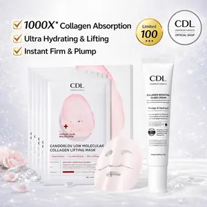 [Candorlov] Collagen Lifting & Boosting Bundle | Skin Lifting, Wrinkle Reduction, and Skin Elasticity | 50mL & 30g Sheet Mask Collagen Hyaluronic Acid Gentle Cream
