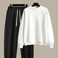 Black pants and white sweater