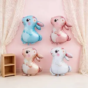 Cute Rabbit Balloons, Balloon Animals, Reusable Inflatable Air Balls, Indoor Outdoor Party Decorations, Easter Birthday Theme, Holiday Atmosphere Setup, Balloon Party Supplies