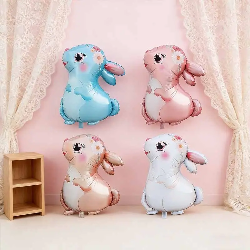 Cute Rabbit Balloons, Balloon Animals, Reusable Inflatable Air Balls, Indoor Outdoor Party Decorations, Easter Birthday Theme, Holiday Atmosphere Setup, Balloon Party Supplies, Balloons For Balloon Animals