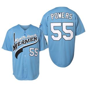 Kenny Powers 55 Jerseys Charros Eastbound and Down Myrtle Beach Mermen Movie Baseball Jersey for Men S-XXXL,summerwins