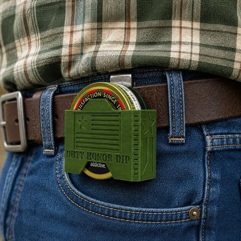 Military Style Dip Can Holder - Duty Honor Dip -