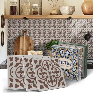 Self-Adhesive Waterproof Wall Tiles, 15cm X 15cm (5.9x5.9 Inches), Kitchen Splash Guard, Easy Peel & Stick, Suitable for Kitchen, Living Room, Bedroom