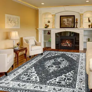 【Black Friday】Vintage Area Rugs for Bedroom Living Room, Soft Memory Foam Indoor Floor Carpet Rug for Dining Room Home Decor, Distressed Floral Medallion Print Rugs for Bedroom Bedside Rugs carpet Vintage Floral