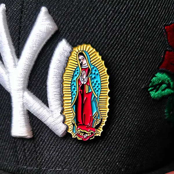 Virgin Mary Hat Pin - Colorful Design Featuring The Iconic Figure