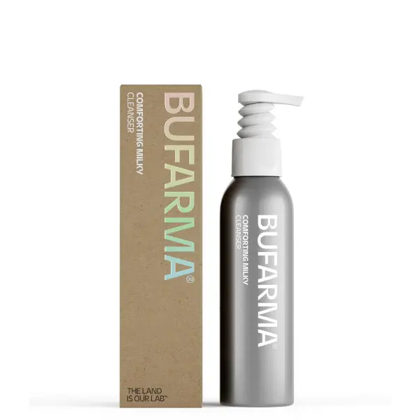 BUFARMA Milky Cleanser - Natural Organic Buffalo Milk Formula with Hazelnut Oil & Floral Extracts for Sensitive Skin Gentle Cleansing