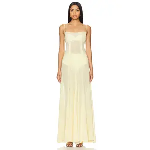 Camila Coelho Dia Maxi Dress in Sunlight Yellow
