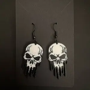 Skull dangle earrings