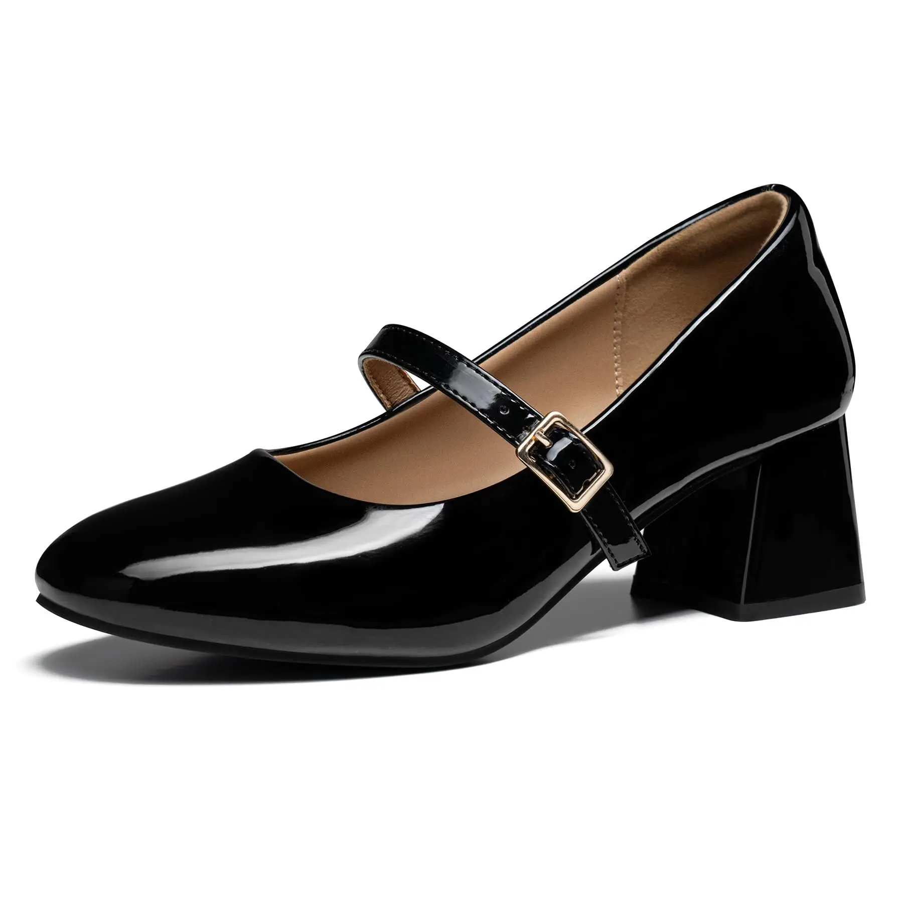 Trary Mary Jane Shoes Women, Chunky Mary Janes Heels for Women Shoes Dressy Casual, Dress Shoes for Women Block Heels Closed Toe Mary Jane Dealsforyou
