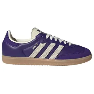Adidas Samba OG Collegiate Purple Cream Women's Sneaker JI2736 Authentic Original Comfortable Striped Athletic Sports Trainer Closed Round Toe Fashion Shoe
