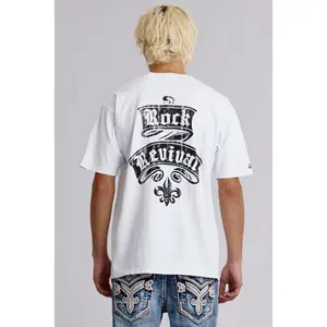 Rock Revival Crest Tee in White