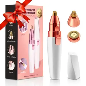 2-in-1 Facial and Eyebrow Trimmer - Electric  Eyebrow Trimmer, Mini Hair Remover for Women, Suitable for Lip, Face, and Body Hair Removal