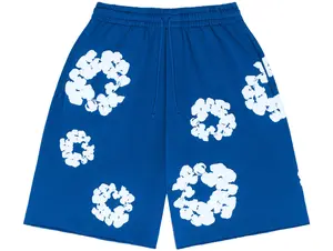 Denim Tears The Cotton Wreath Sweat Shorts Blue