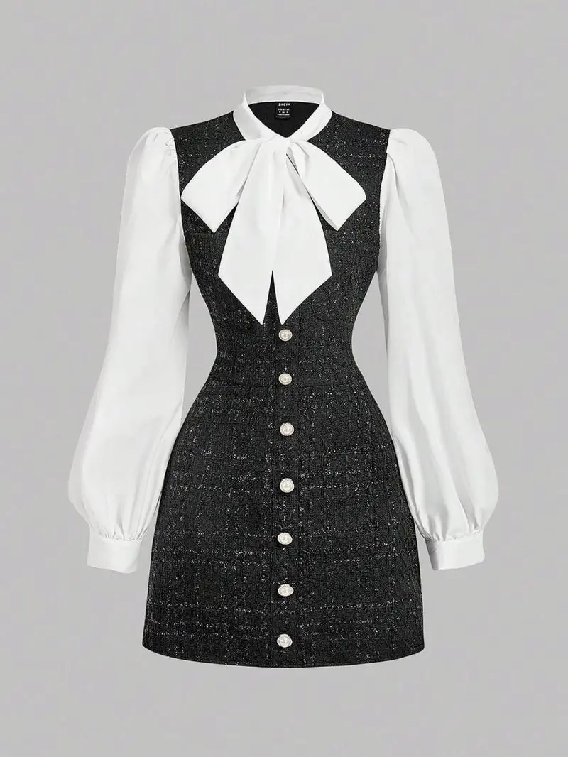white tweed dress - TikTok Shop