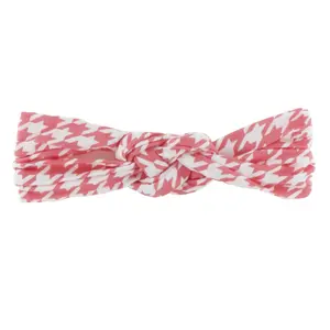 Print Knot Headband in English Rose Houndstooth