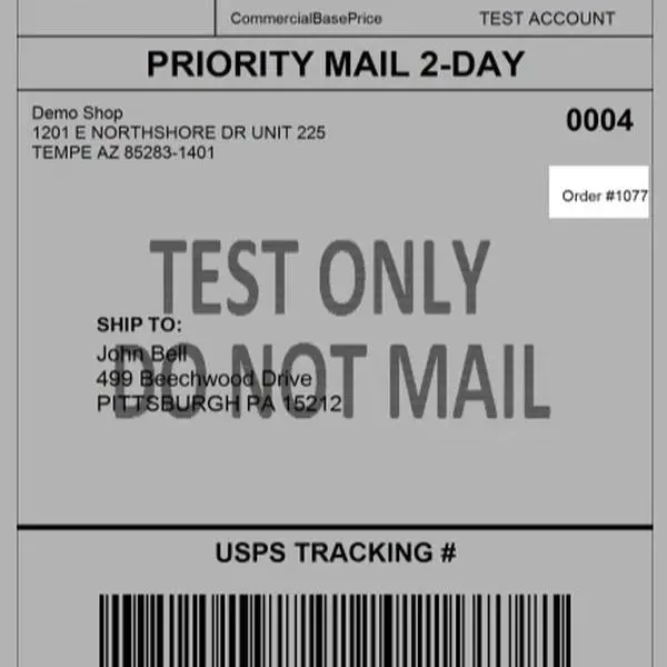 Shipping Label USPS