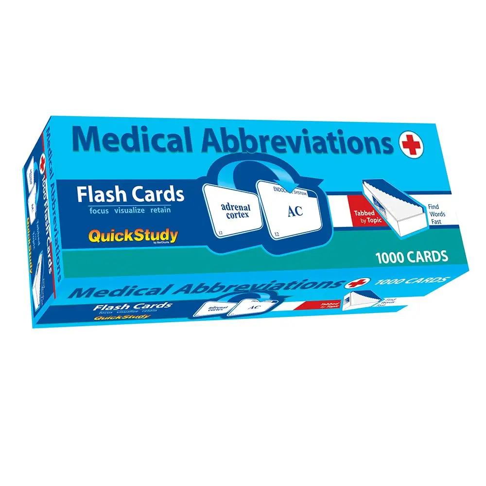 Medical Abbreviations Flash Cards (1000 cards): A QuickStudy Reference Tool