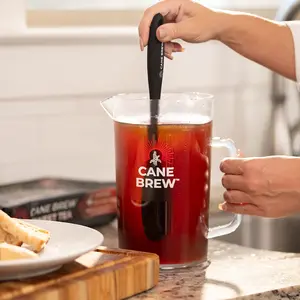 Cane Brew 1/2 Gallon Clear Covered Pitcher Commercial Quality BPA Free Made in USA Non-Returnable Drinkware