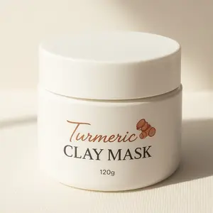 Turmeric & Vitamin C Mud Mask for Sensitive Skin Oil Control Hydrating Dry Skin Soothing All Skin Types Authentic Turmeric Face Clay Mask Cleansing & Hydrate