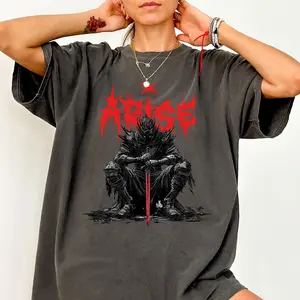 Arise Dark Fantasy T-Shirt – Inspired by Solo Leveling | Shadow Monarch Graphic Tee, Anime Streetwear Shirt, Igris the Bloodred Fan Merch