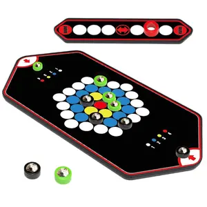 Magnetic Curved Ball Battle Board Game, 2-Player Parent-Child Interactive Puzzle Catapult Game, Stress Relief Toy, Creative Easter Gift for Kids