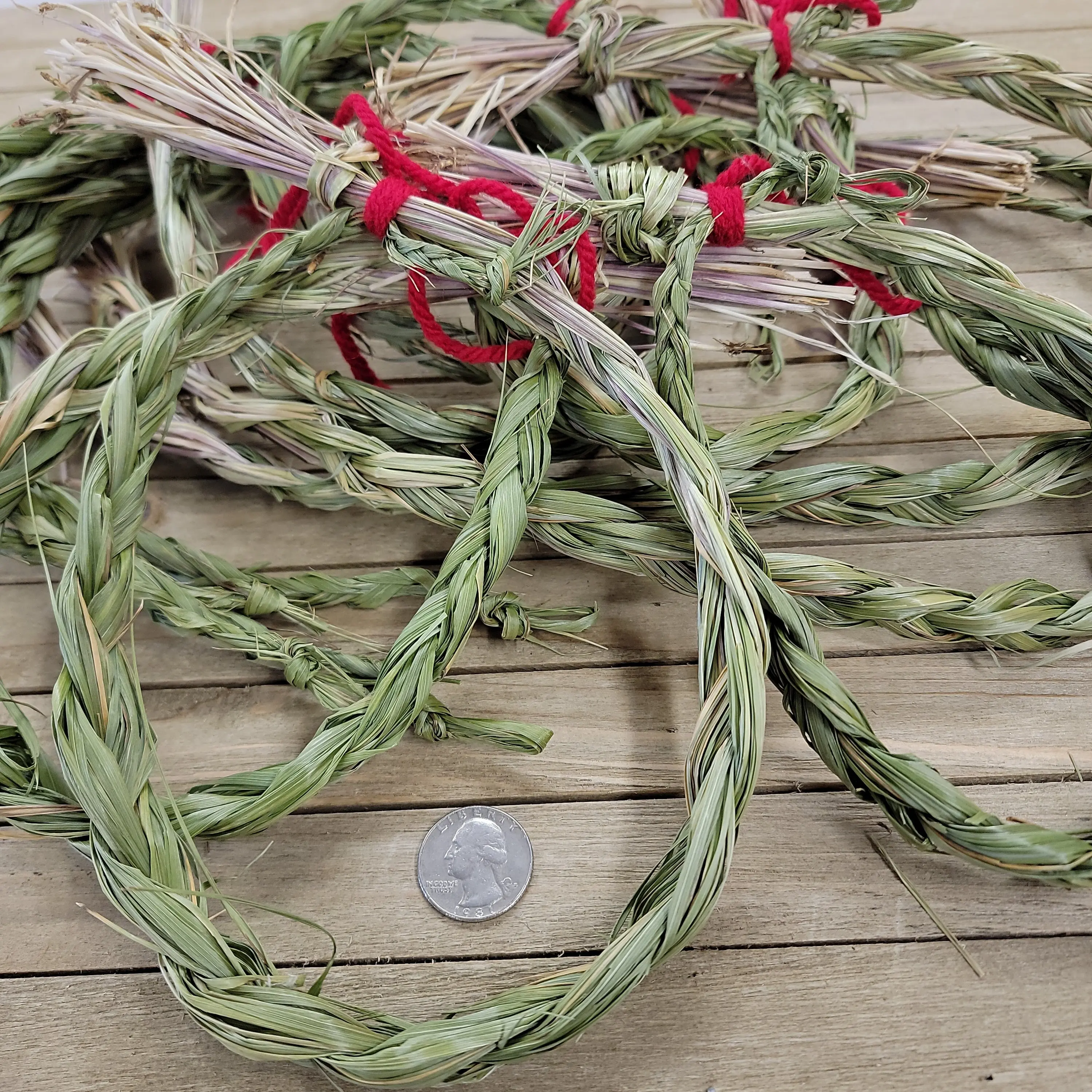 SWEET GRASS - BRAIDED SMUDGE BAND SWEET GRASS - BRAIDED SMUDGE BAND