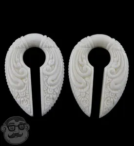 Filigree Bone Keyhole Hangers