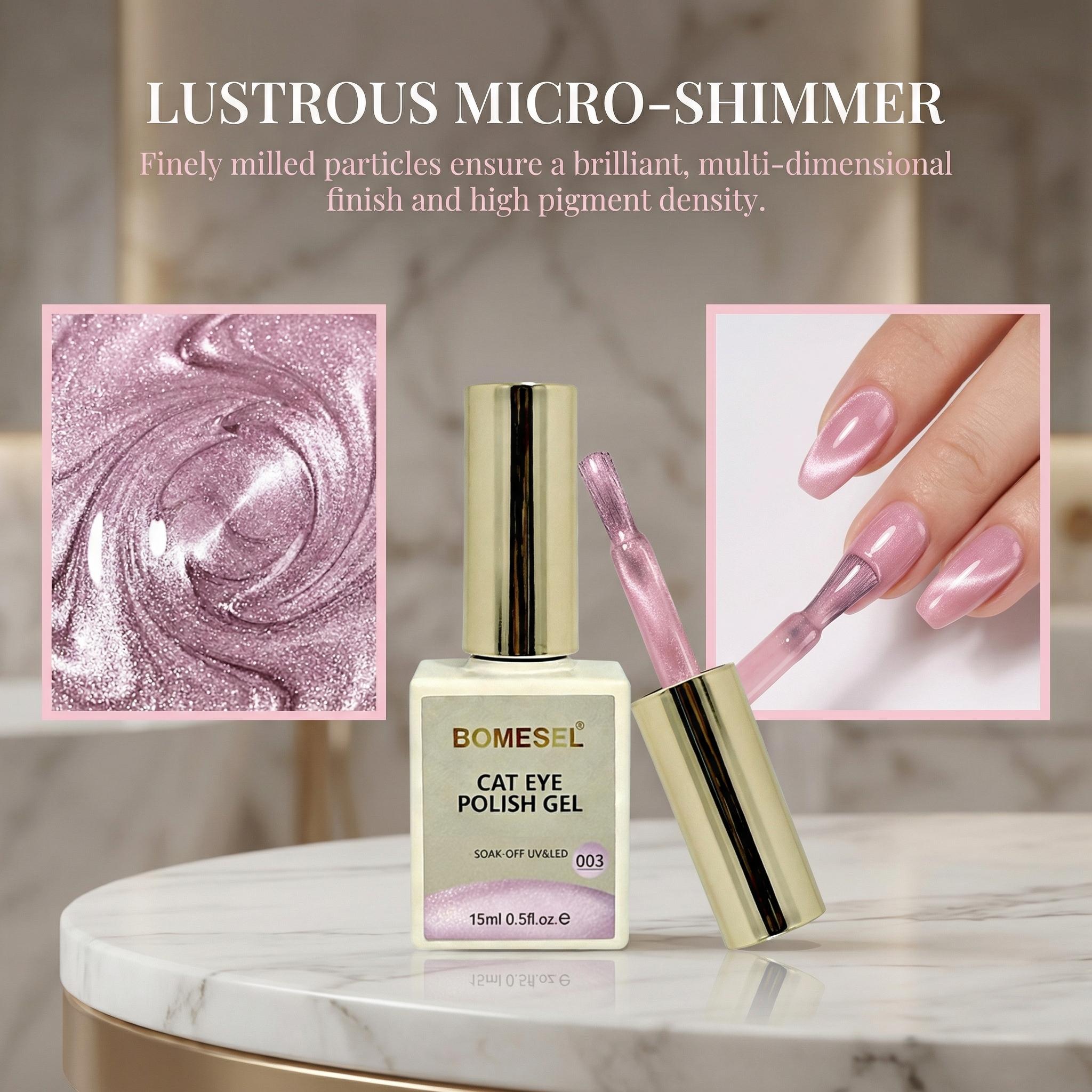 Collection Cat Eye Series – Cat Eye Nail Gift Box includes cat eye gel, base gel, sealing layer, rubber sealing layer, UV light, decorative bag, nail scoop, blending gel, adhesive, balancing liquid + 12 individual bottles of cat eye gel (requires UV lamp)