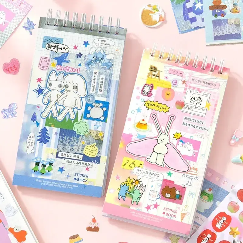 Kawaii Pastel Paper Sticker Pack - 20 Sheets (165x85mm), Elegant, Creative Journaling Stickers for Junk Journals, Soft Girl Aesthetic, Paper Stickers
