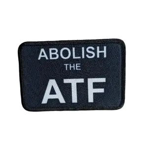 Abolish the ATF anti-government meme 2"x3"  removable morale patch with hook and loop backing