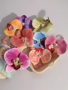 Fairy Phalaenopsis Duckbill Clip Forest Floral Side Hair Claw Back Head Updo Hairpin
